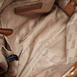 Pre Owned حقيبة كتف مايكل كورس سلسلة ترافيل جيت سيت جلد سوداء