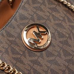 Pre Owned حقيبة كتف مايكل كورس سلسلة ترافيل جيت سيت جلد سوداء