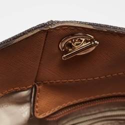 Pre Owned حقيبة كتف مايكل كورس سلسلة ترافيل جيت سيت جلد سوداء