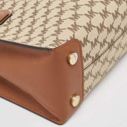 Michael Kors Brown/Beige Signature Coated Canvas and Leather Mini Mercer Tote