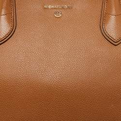 Michael Kors Brown/Tan Signature Coated Canvas and Leather Mae Tote