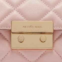 Michael Kors Pink Quilted Leather Small Sloan Crossbody Bag