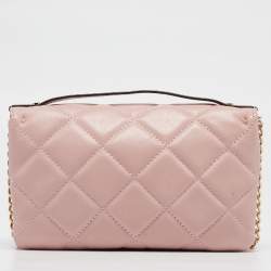 Michael Kors Pink Quilted Leather Small Sloan Crossbody Bag