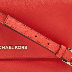 Pre Owned Michael Kors Red Leather Daniela Crossbody Bag