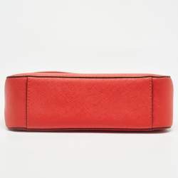 Pre Owned Michael Kors Red Leather Daniela Crossbody Bag