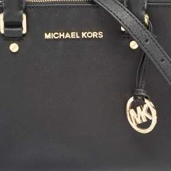 Michael Kors Black Leather Medium Sutton Tote