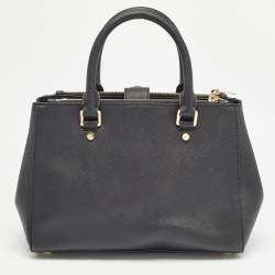 Michael Kors Black Leather Medium Sutton Tote