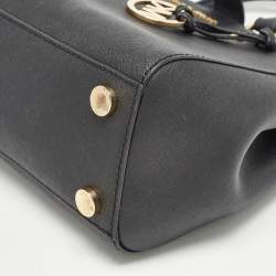 Michael Kors Black Leather Medium Sutton Tote