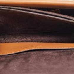 Pre Owned Michael Kors Brown Signature Coated Canvas and Leather Medium Greenwich Top Handle Bag