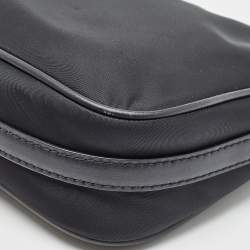 Pre Owned Michael Kors Black Nylon and Leather Gabardine Crossbody Bag