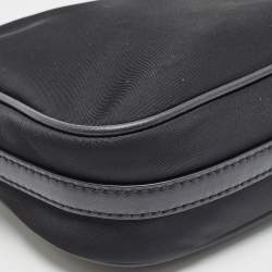 Pre Owned Michael Kors Black Nylon and Leather Gabardine Crossbody Bag