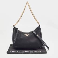 Pre Owned Michael Kors Black Nylon and Leather Gabardine Crossbody Bag