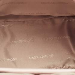 Michael Kors Light Pink Leather Small Mott Top Handle Bag