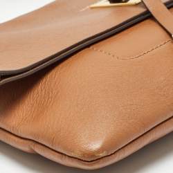 مملوكة مسبقًا Michael Kors Brown Leather Fold Over Flap Shoulder Bag
