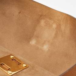 مملوكة مسبقًا Michael Kors Brown Leather Fold Over Flap Shoulder Bag