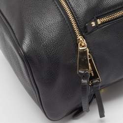 Michael Kors Black Leather Medium Rhea Backpack