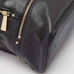 Michael Kors Black Leather Medium Rhea Backpack