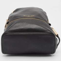 Michael Kors Black Leather Medium Rhea Backpack