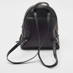 Michael Kors Black Leather Medium Rhea Backpack