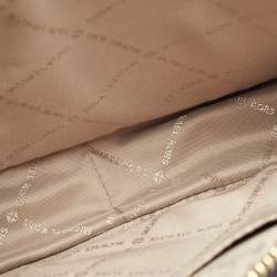 Pre Owned Michael Kors Burgundy Leather Jet Set Crossbody Bag