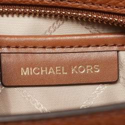 Pre Owned Michael Kors Brown Leather Small Kris Tote