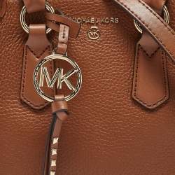 Pre Owned Michael Kors Brown Leather Small Kris Tote