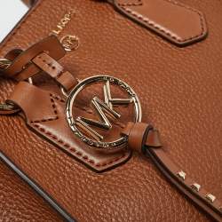 Pre Owned Michael Kors Brown Leather Small Kris Tote