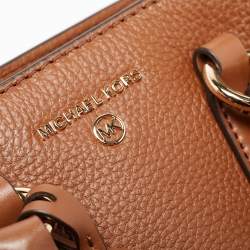 Pre Owned Michael Kors Brown Leather Small Kris Tote