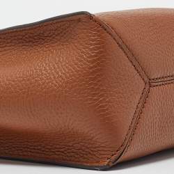 Pre Owned Michael Kors Brown Leather Small Kris Tote