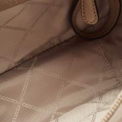 Pre Owned Michael Kors Beige Leather Small Harper Messenger Bag