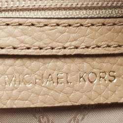Pre Owned Michael Kors Beige Leather Small Harper Messenger Bag