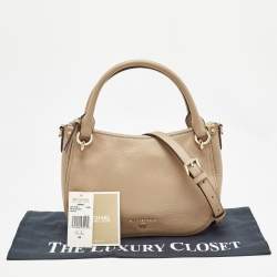 Pre Owned Michael Kors Beige Leather Small Harper Messenger Bag