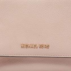 Pre Owned Michael Kors Pink Leather Large Bedford Legacy Shoulder Bag