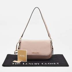 Pre Owned Michael Kors Pink Leather Large Bedford Legacy Shoulder Bag