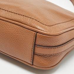 Pre Owned Michael Kors Brown Leather Medium Jet Set Shoulder Bag