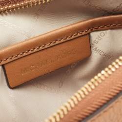 Pre Owned Michael Kors Brown Leather Medium Jet Set Shoulder Bag