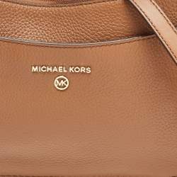 Pre Owned Michael Kors Brown Leather Medium Jet Set Shoulder Bag