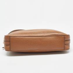 Pre Owned Michael Kors Brown Leather Medium Jet Set Shoulder Bag