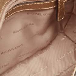 Pre Owned Michael Kors Gold Leather Mini Ava Top Handle Bag