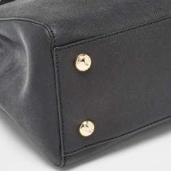 MICHAEL Michael Kors Black Leather Medium Cynthia Tote