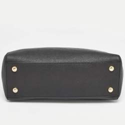 MICHAEL Michael Kors Black Leather Medium Cynthia Tote