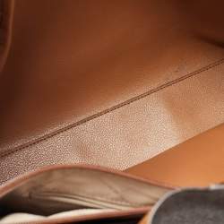 Pre Owned Michael Kors Brown Signature Coated Canvas and Leather Large Emilia Tote