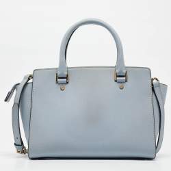 مملوكة مسبقًا Michael Kors Light Blue Leather Medium Selma Tote