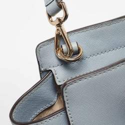 مملوكة مسبقًا Michael Kors Light Blue Leather Medium Selma Tote
