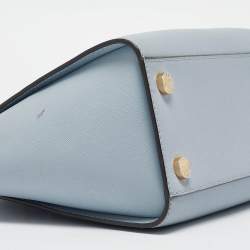 مملوكة مسبقًا Michael Kors Light Blue Leather Medium Selma Tote