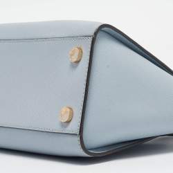 مملوكة مسبقًا Michael Kors Light Blue Leather Medium Selma Tote