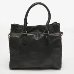 MICHAEL Michael Kors Black Leather Large Hamilton North South Tote