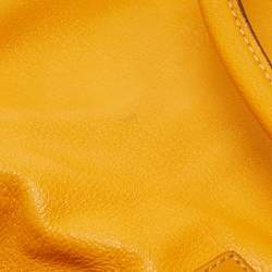 Pre Owned MICHAEL Michael Kors Mustard Leather Large Hamilton North South Tote