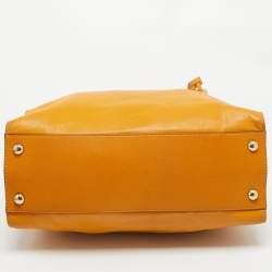 Pre Owned MICHAEL Michael Kors Mustard Leather Large Hamilton North South Tote