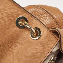 Pre Owned Michael Kors Brown Leather Cecelia Crossbody Bag